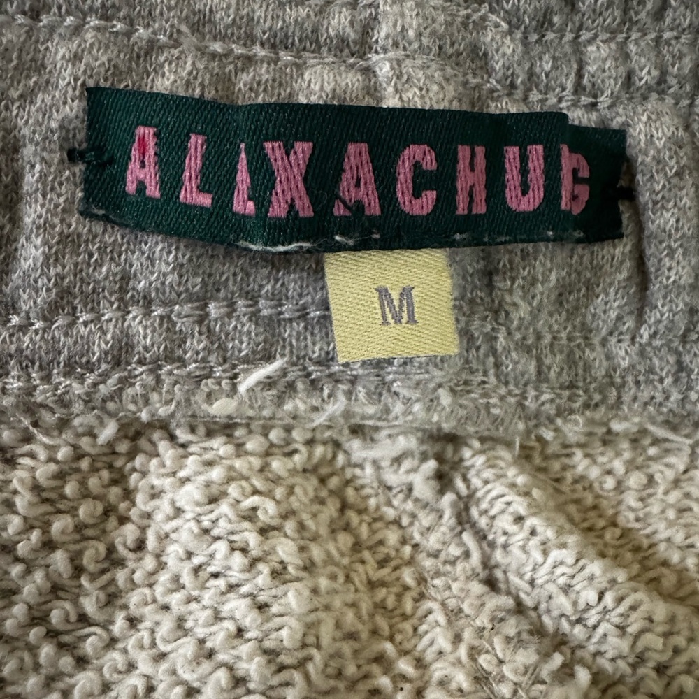 ALEXACHUNG Multicolor Rib Insert Gray Sweat Pants - Picture 5 of 7